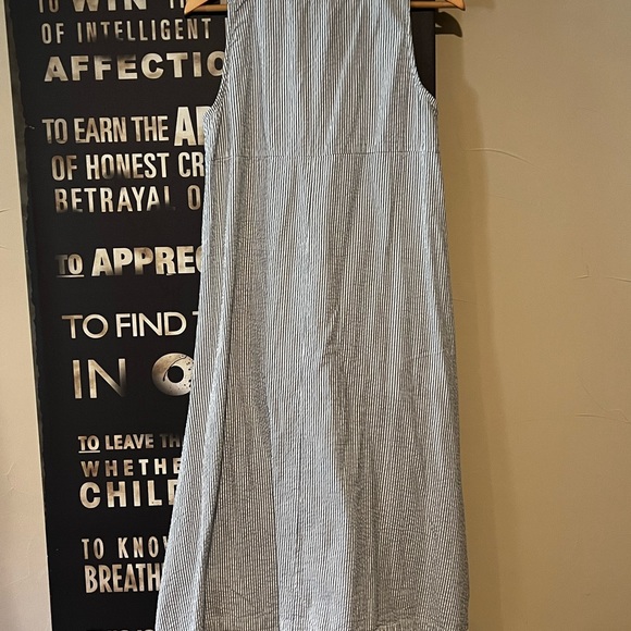 Tulip blue and white striped sleeveless midi boho dress size extra small - Picture 10 of 13